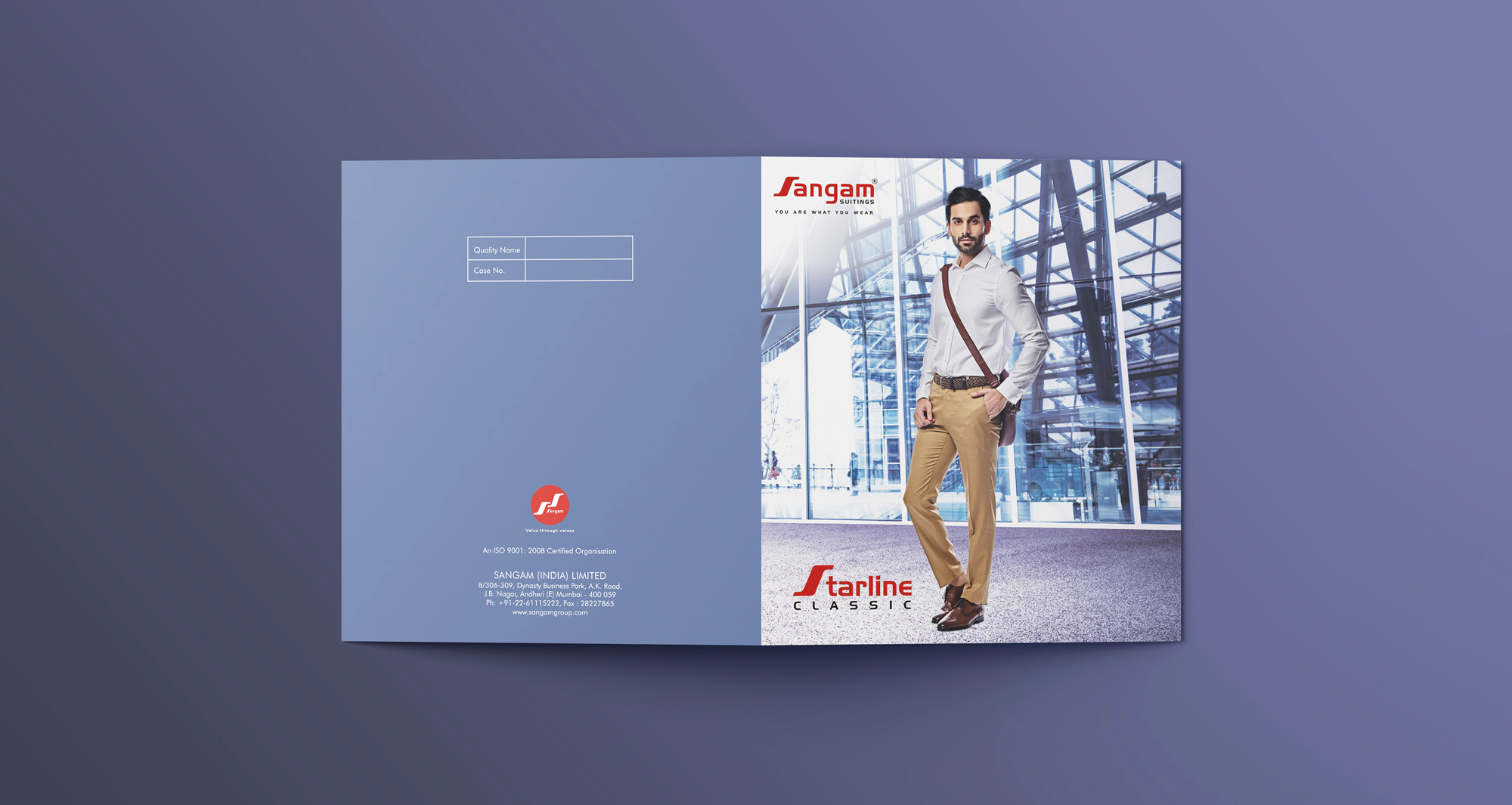 Booklet Design for Sangam Suitings