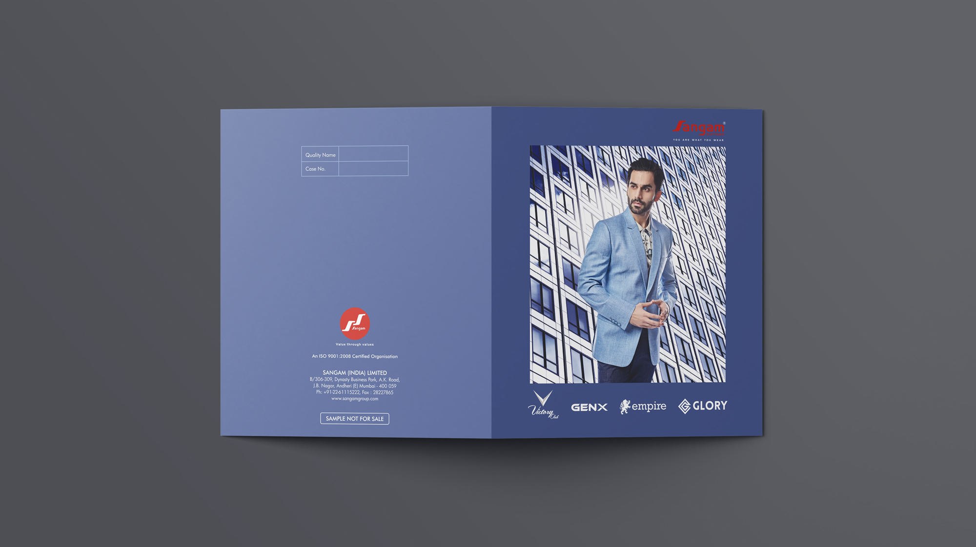 Booklet Design for Sangam Suitings