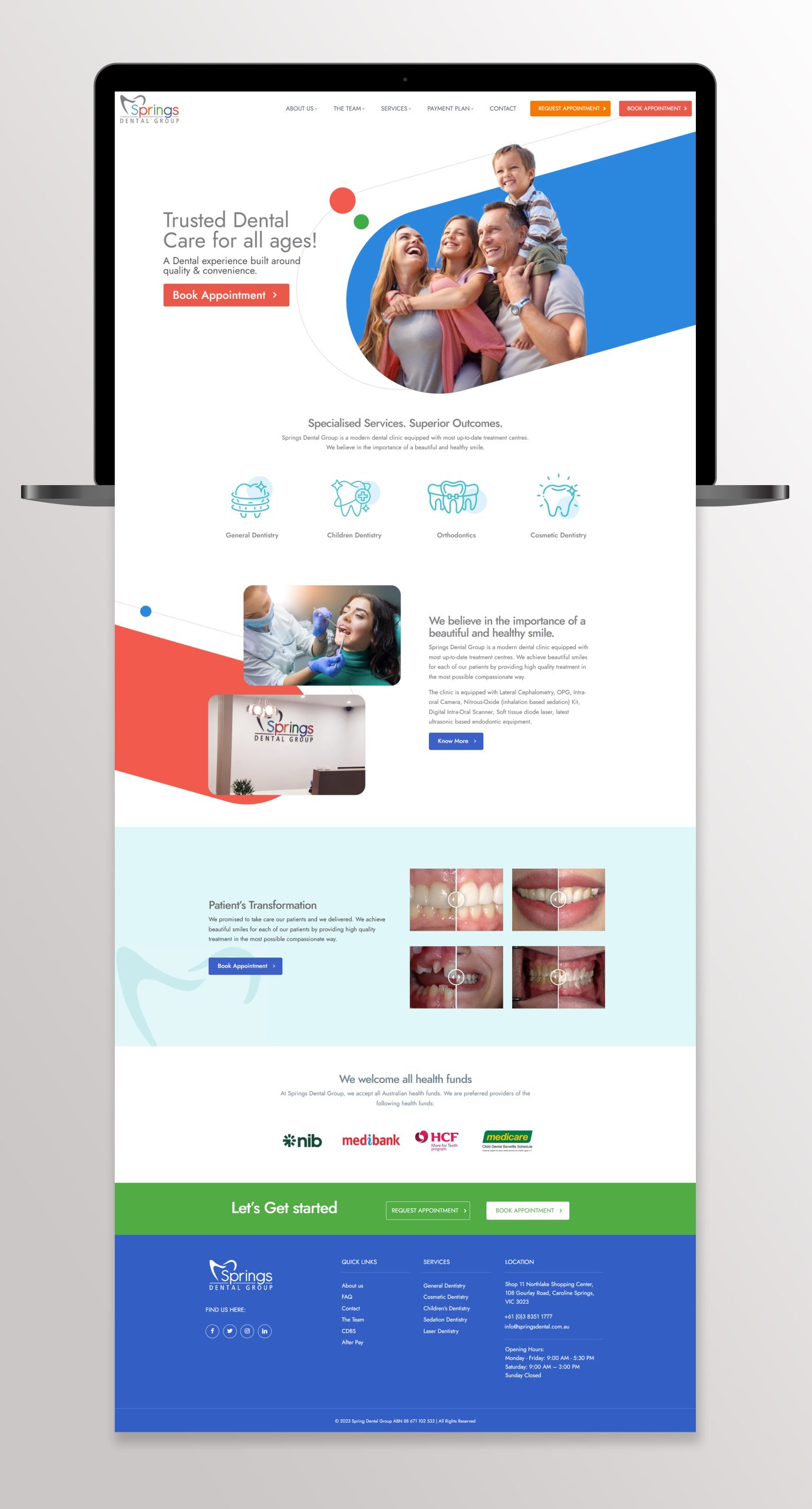 Spring Dental Group Website