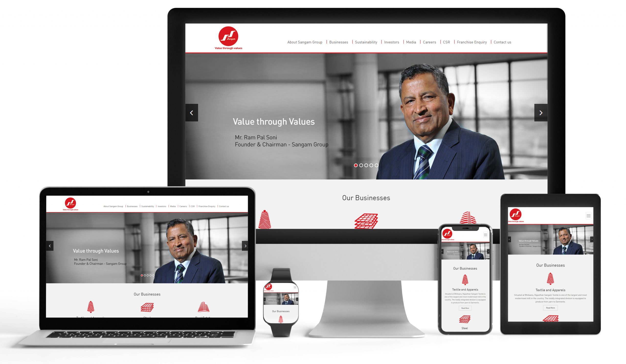 Sangam Group Website Design