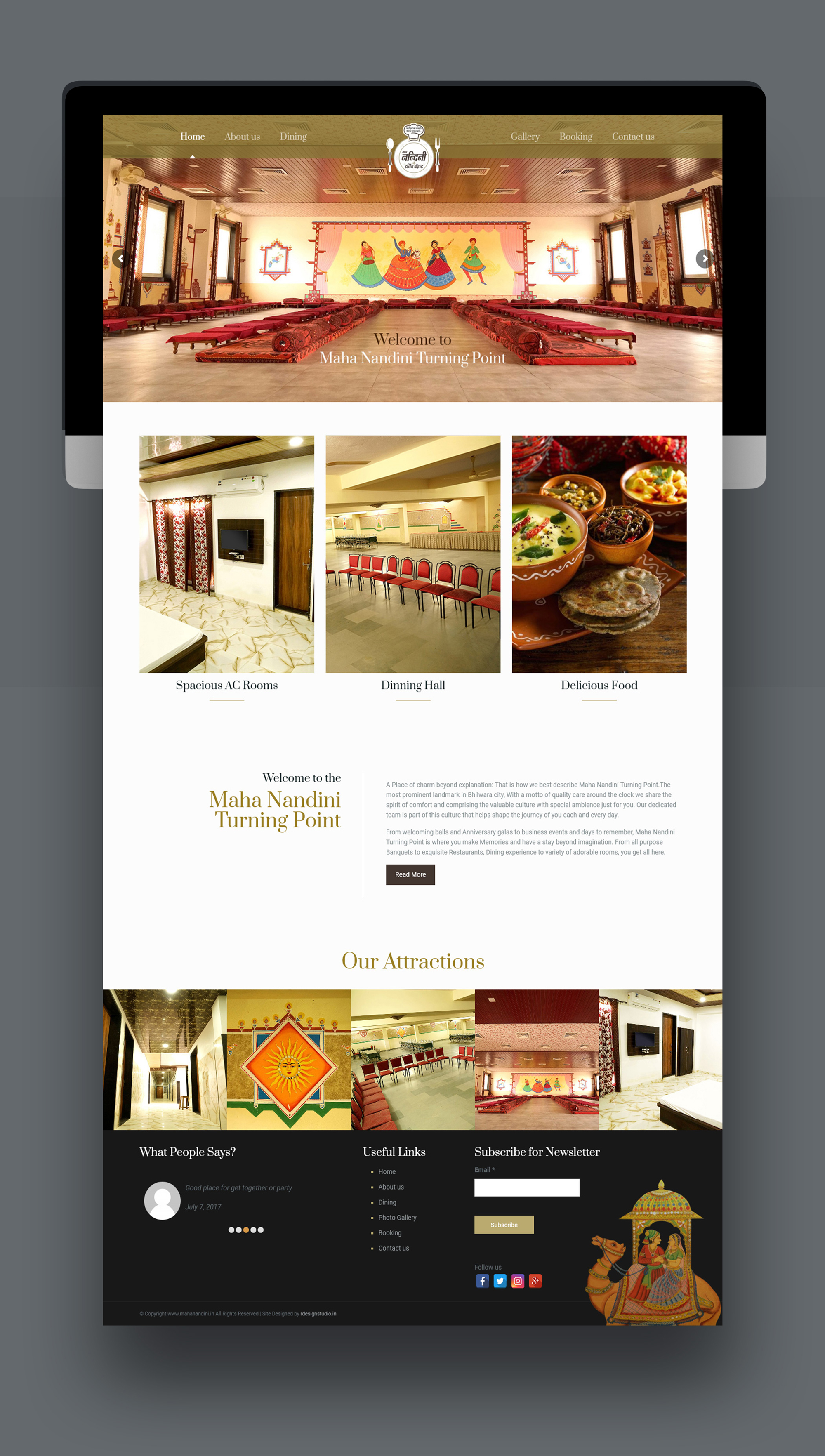 Hotel Maha Nandini Turning Point Website