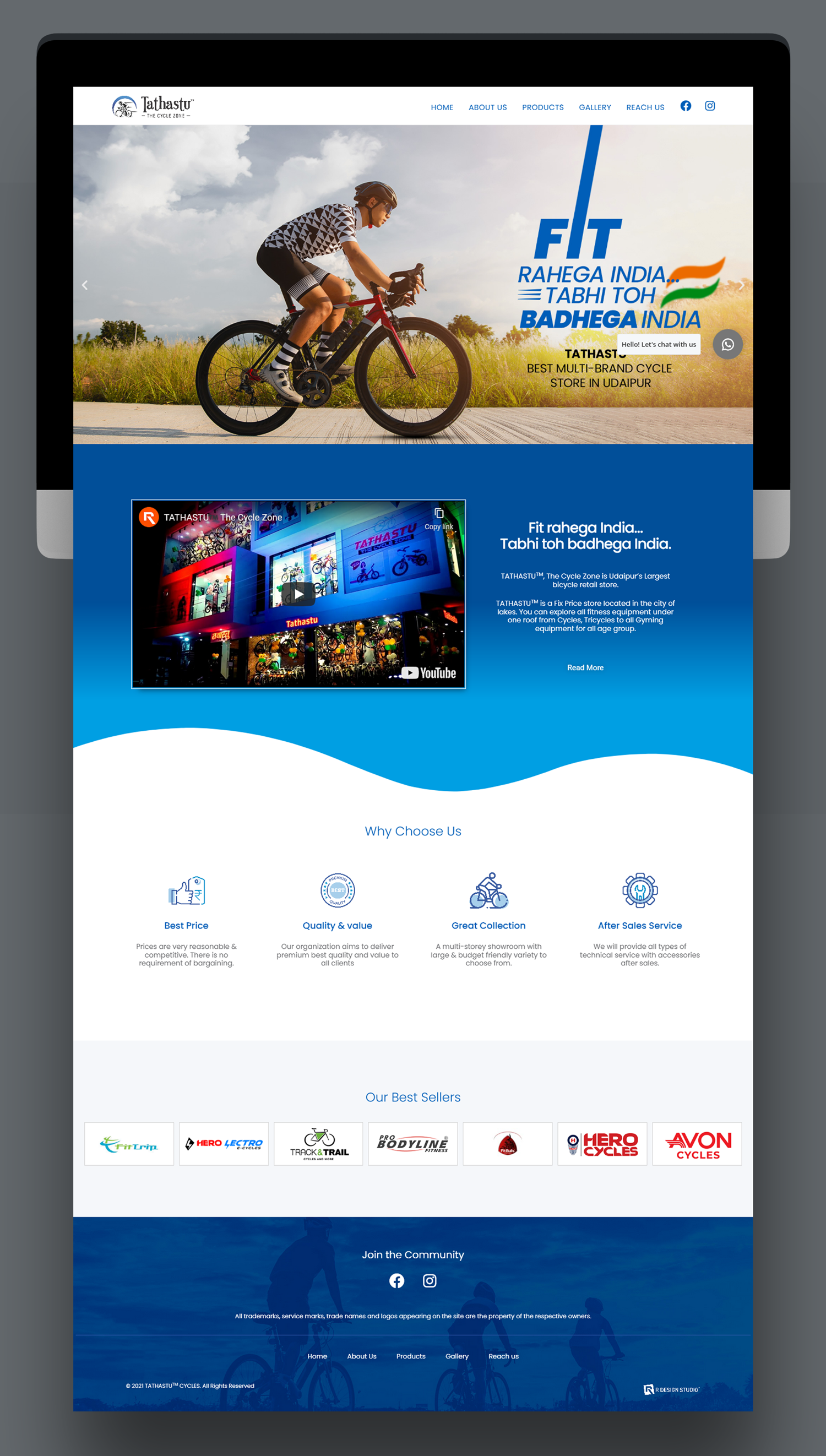 Tathastu The Cycle Zone Website Design