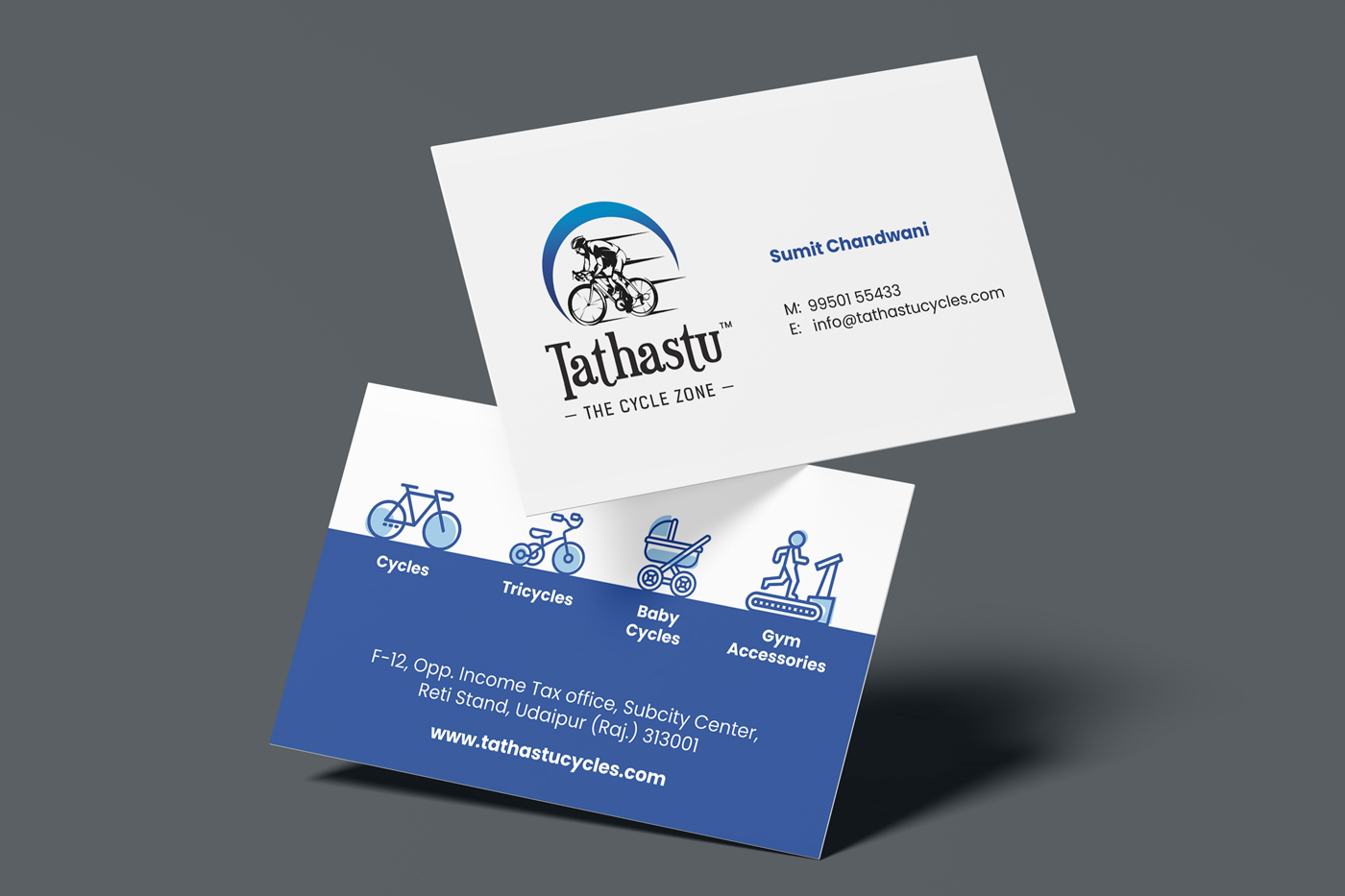 Tathastu The Cycle Zone Business Card Design